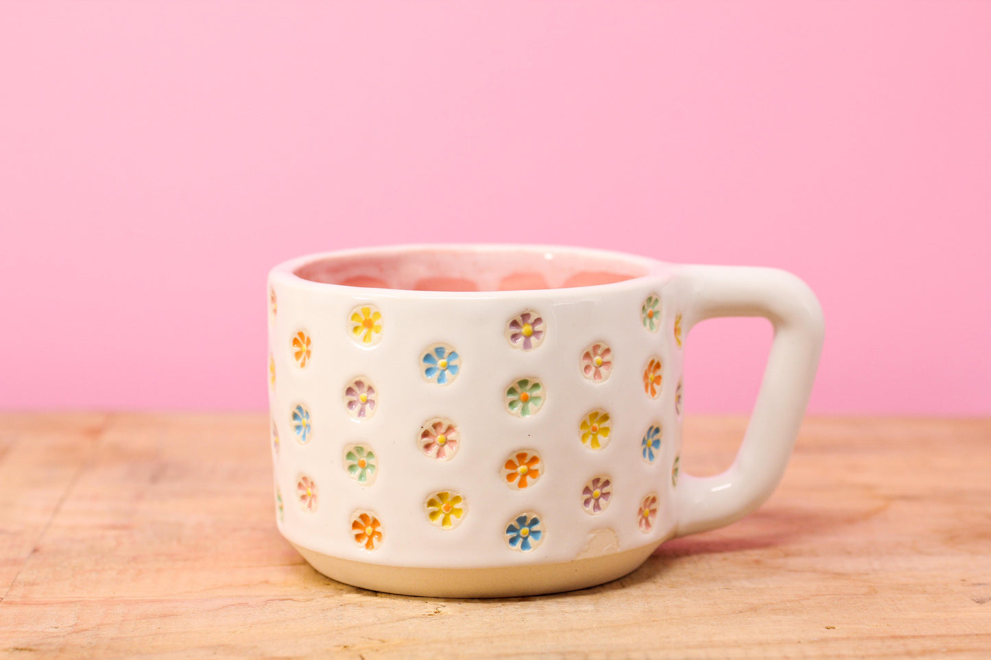 "Tiny Flower" Mug-Pink #70- (10.5 oz.)