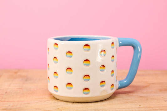 Rainbow Basker Mug #101- (12 oz.)