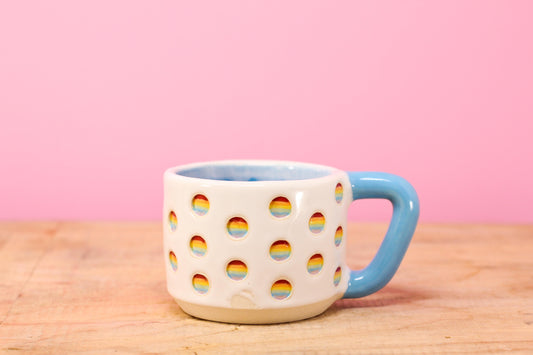 Rainbow Basker MINI Mug #102- (5.5 oz.)