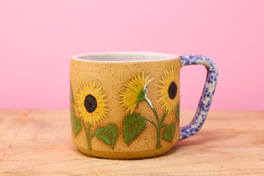 Wildflower Sunflower Mug #110- (13.5 oz.)