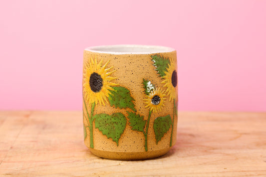 Wildflower Sunflower Tumbler #114- (10 oz.)