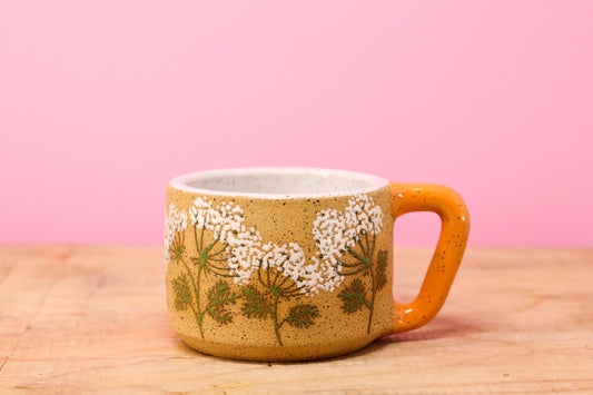 Wildflower Queen Anne's Lace MINI Mug #136- (7.5 oz.)