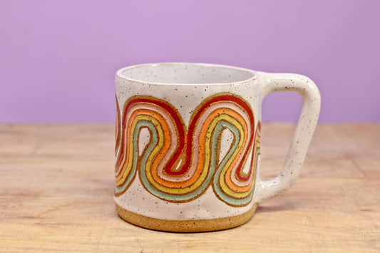 Ribbon Rainbow Mug #17- (12.5 oz.)