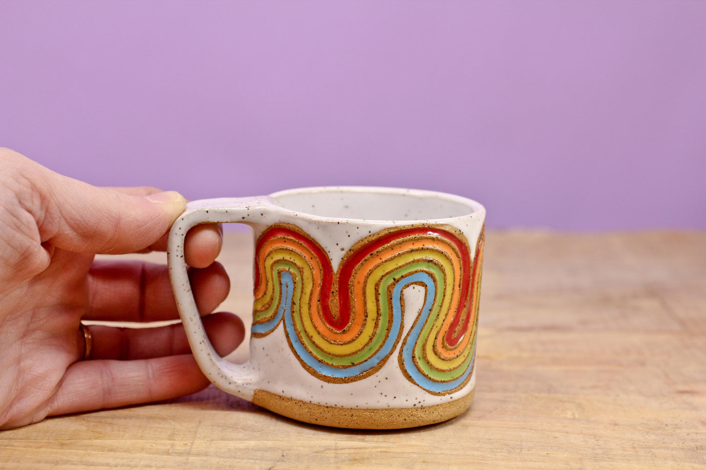 Ribbon Rainbow MINI Mug #20- (5.5 oz.)