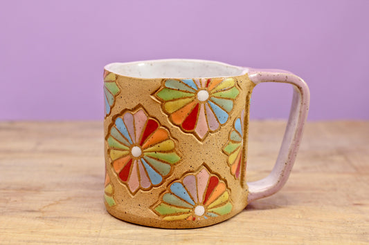 Dresden Quilt Mug-Purple #24- (12 oz.)