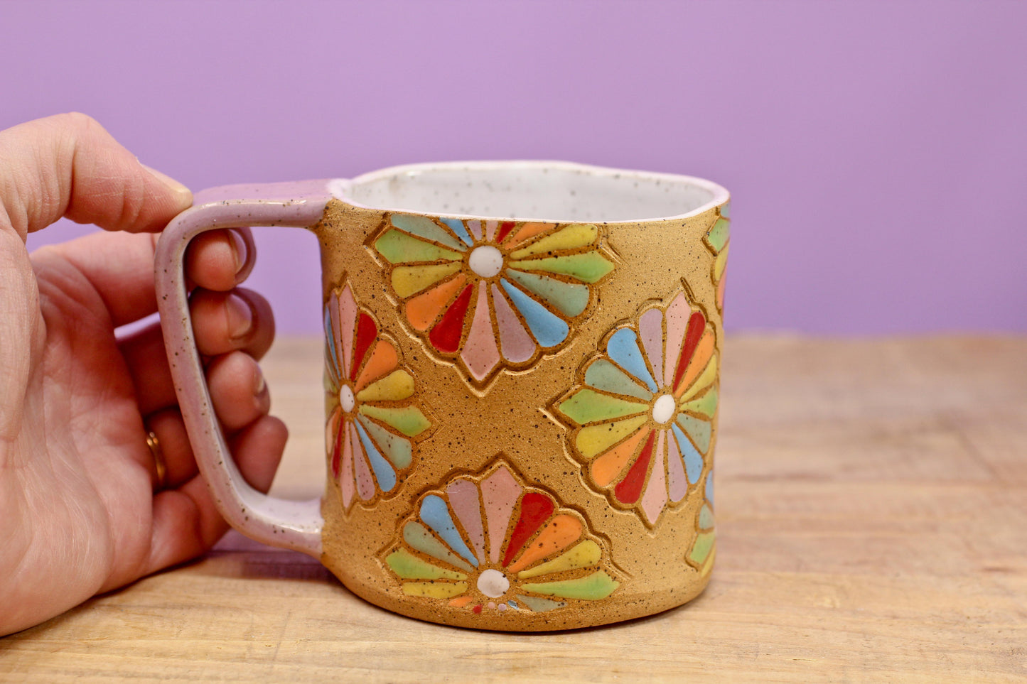 Dresden Quilt Mug-Purple #24- (12 oz.)