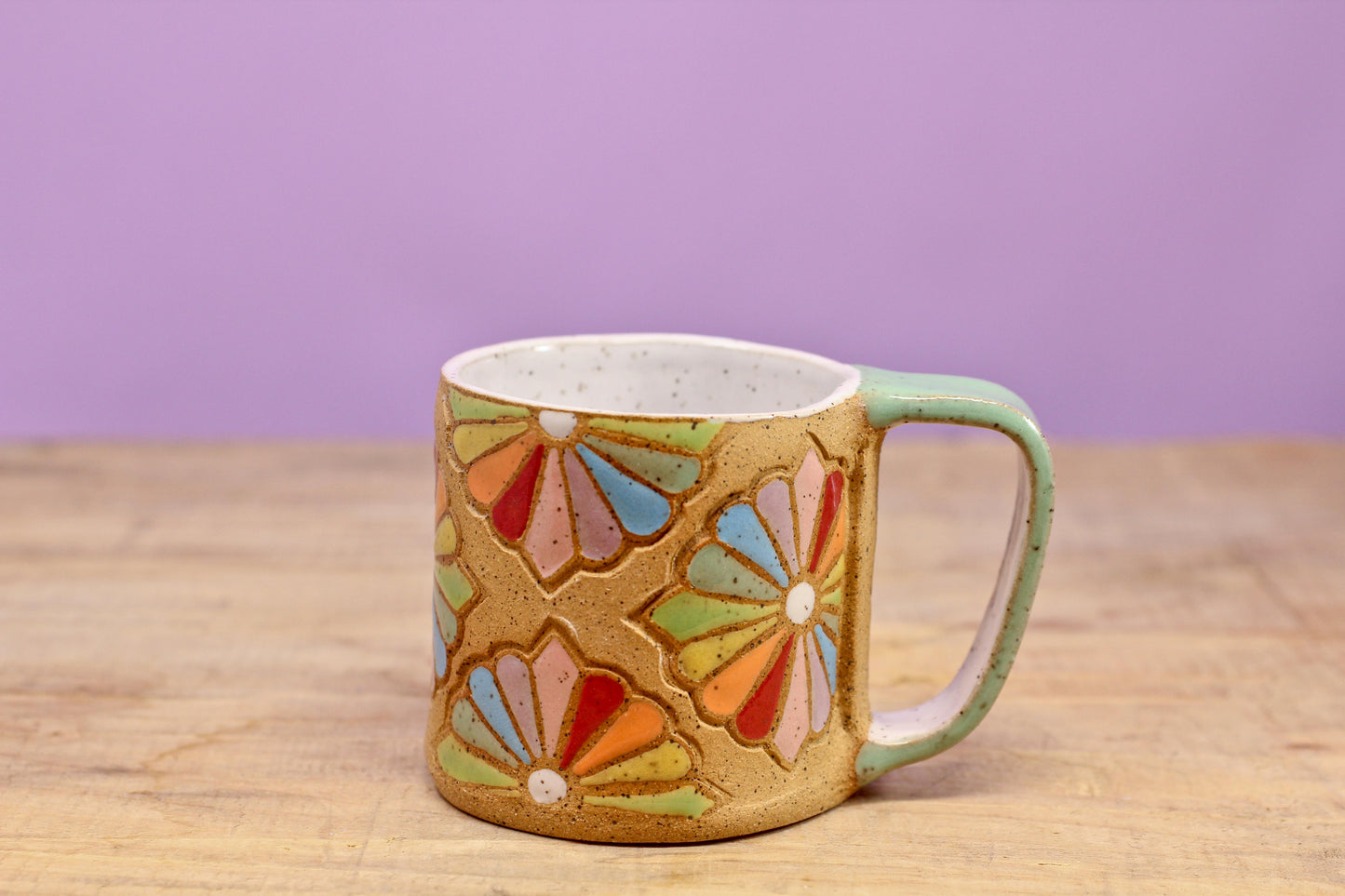 Dresden Quilt MINI Mug-Turquoise #28- (6 oz.)