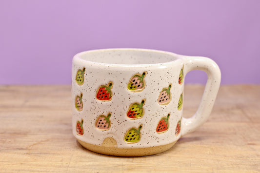 Strawberry Stamped Mug #51- (12 oz.)