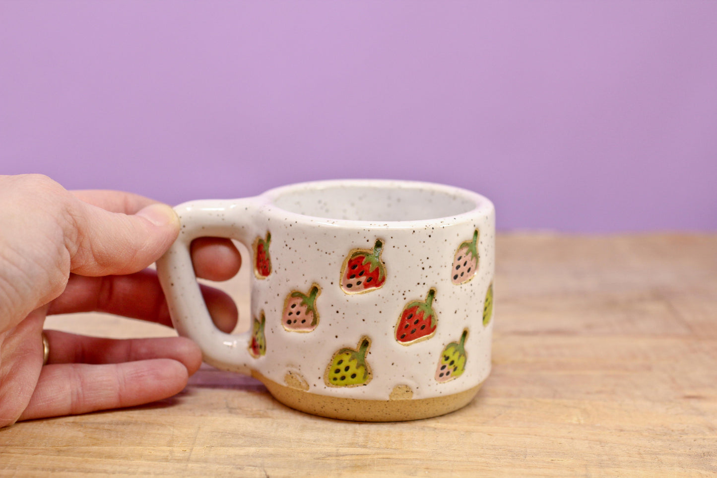 Strawberry Stamped MINI Mug #58- (6 oz.)