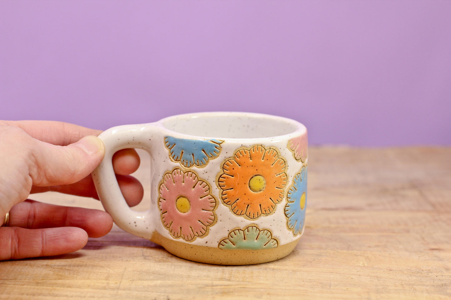 Sugar Cookie Flower MINI Mug #84- (6.5 oz.)