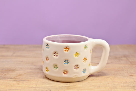 "Tiny Flower" MINI Mug-Purple #100- (6.5 oz.)