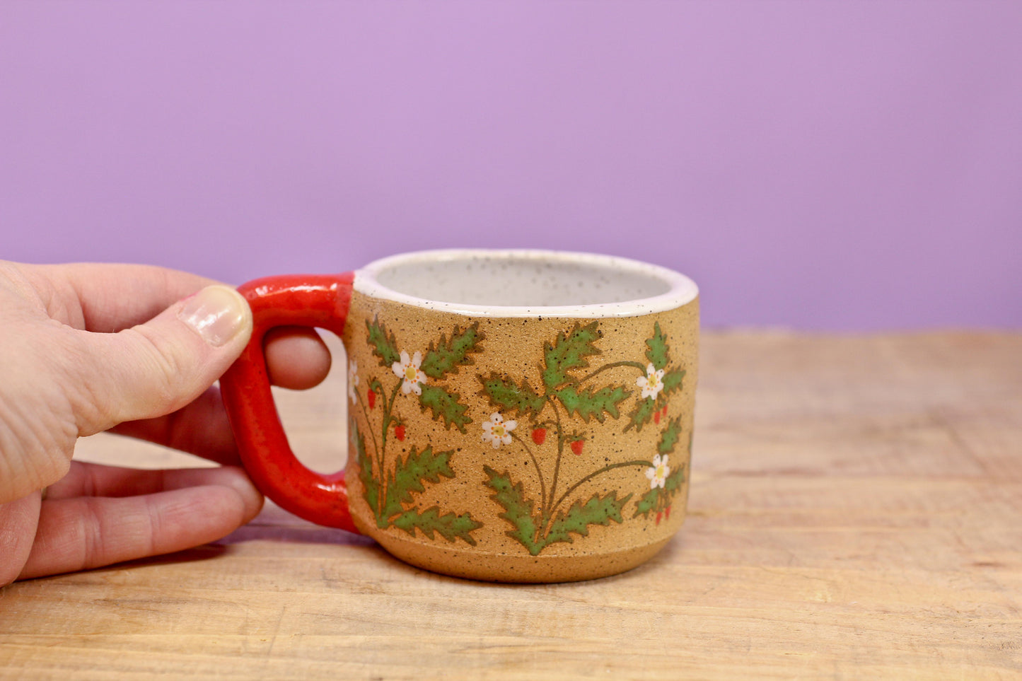 Wildflower Strawberry MINI Mug -Red #115- (6.5 oz.)