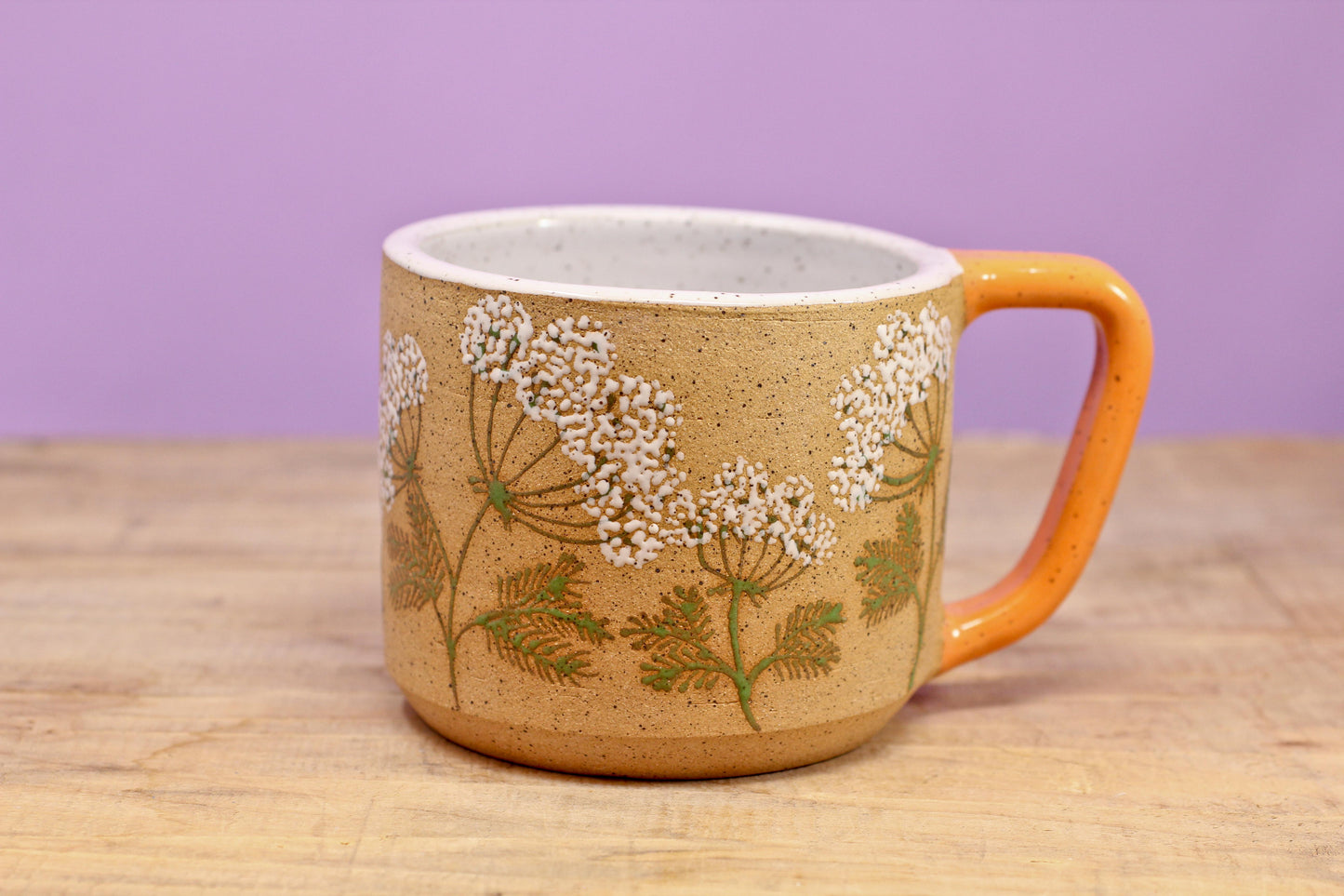 Wildflower Queen Anne's Lace Mug #117- (14.5 oz.)