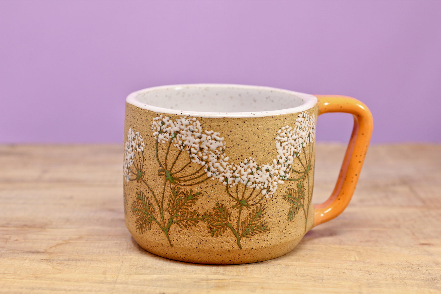 Wildflower Queen Anne's Lace Mug #118- (13 oz.)