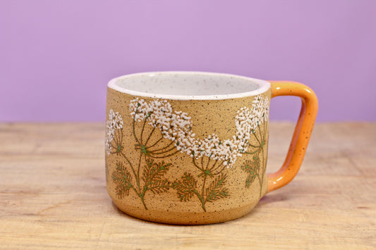 Wildflower Queen Anne's Lace Mug #118- (13 oz.)