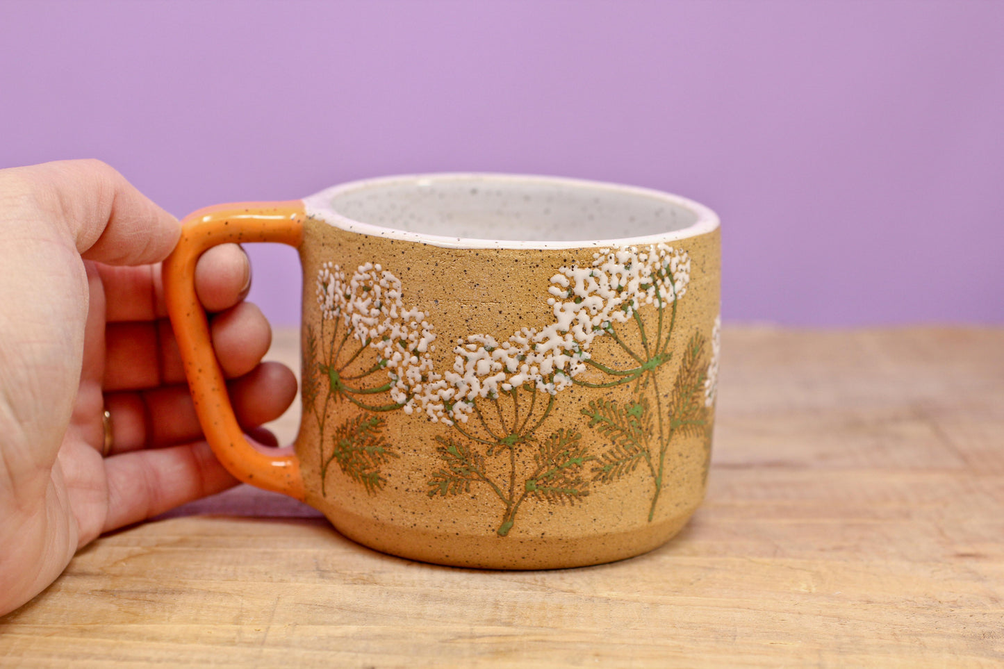 Wildflower Queen Anne's Lace Mug #118- (13 oz.)