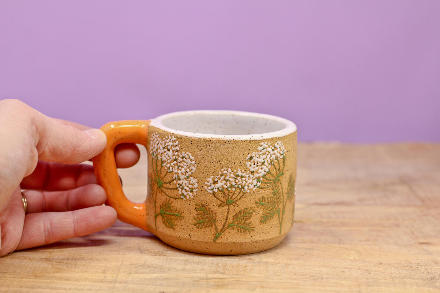 Wildflower Queen Anne's Lace MINI Mug #119- (6.5 oz.)