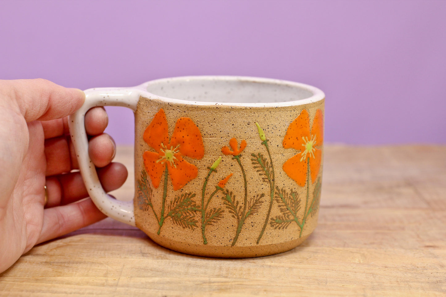 Wildflower California Poppy Mug #126- (13.5 oz.)