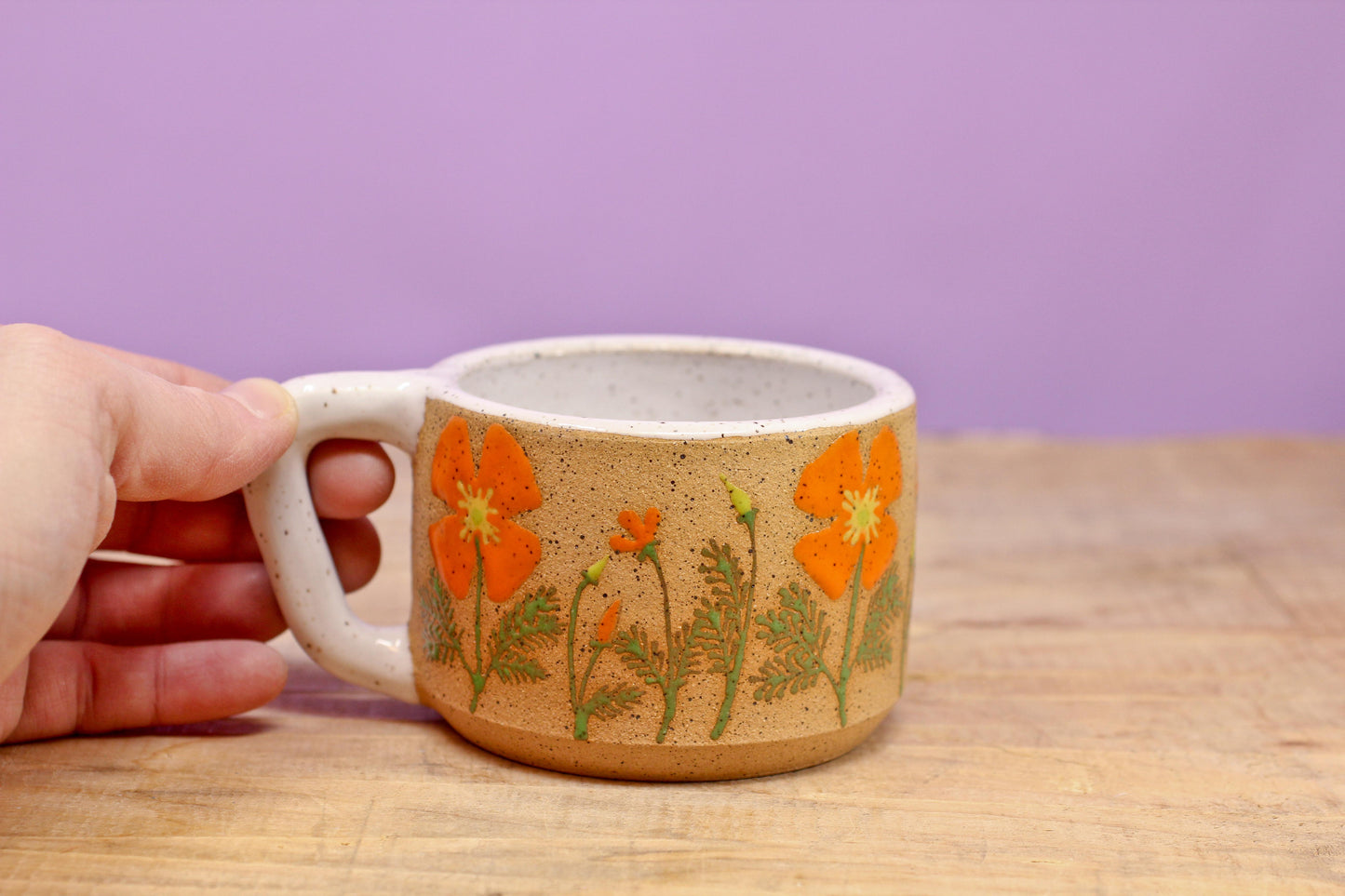 Wildflower California Poppy MINI Mug #128-(7 oz.)