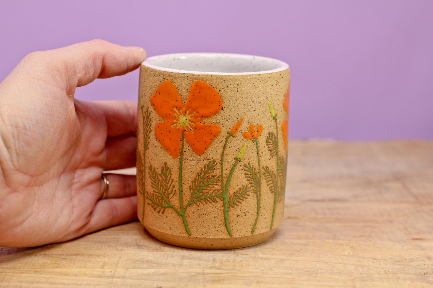 Wildflower California Poppy Tumbler #118- (10.5 oz.)