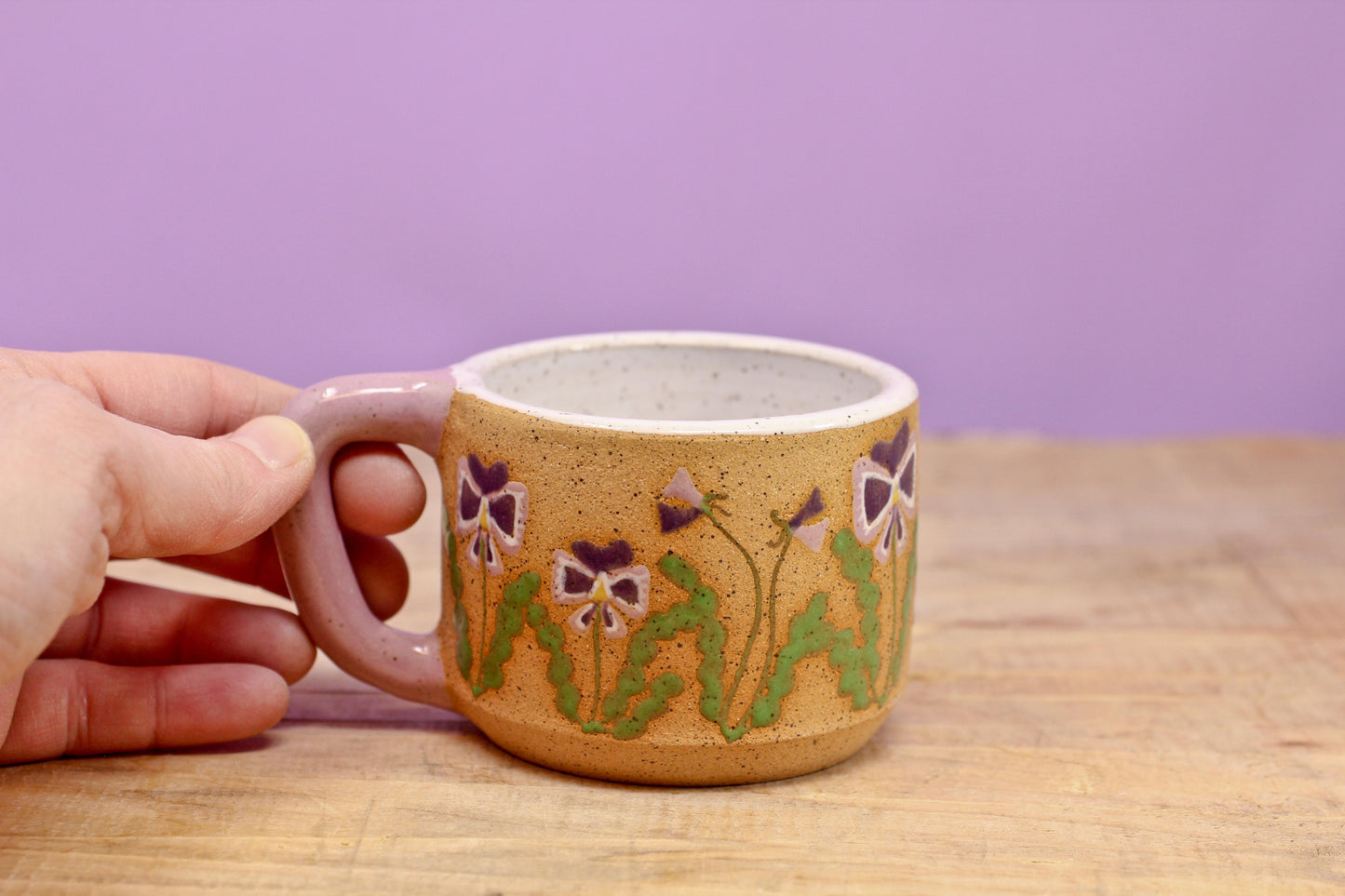 Wildflower Pansy MINI Mug #134- (7 oz.)