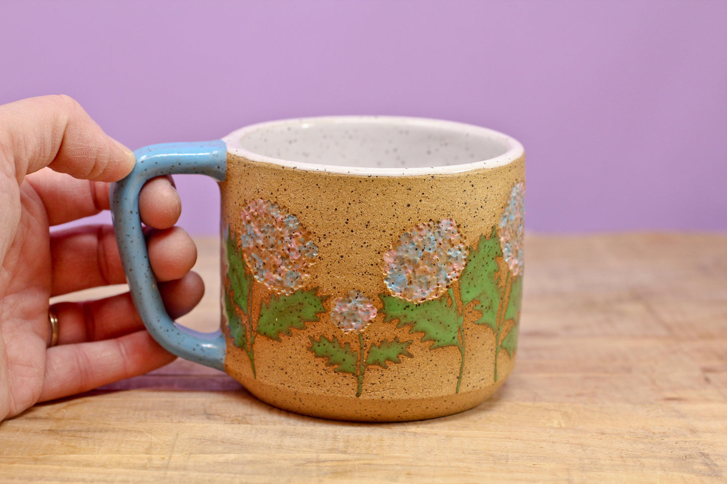 Wildflower Hydrangea Mug #137- (14 oz.)