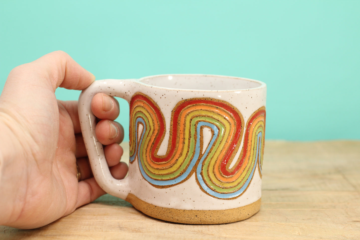 Ribbon Rainbow Mug #172- (12.5 oz.)