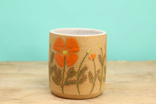 Wildflower California Poppy Tumbler #198- (11.5 oz.)