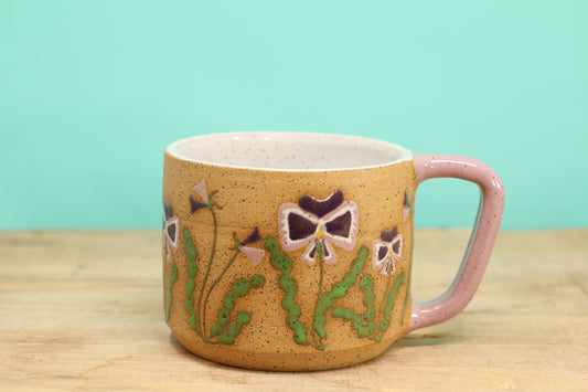 Wildflower Pansy Mug #203- (13.5 oz.)