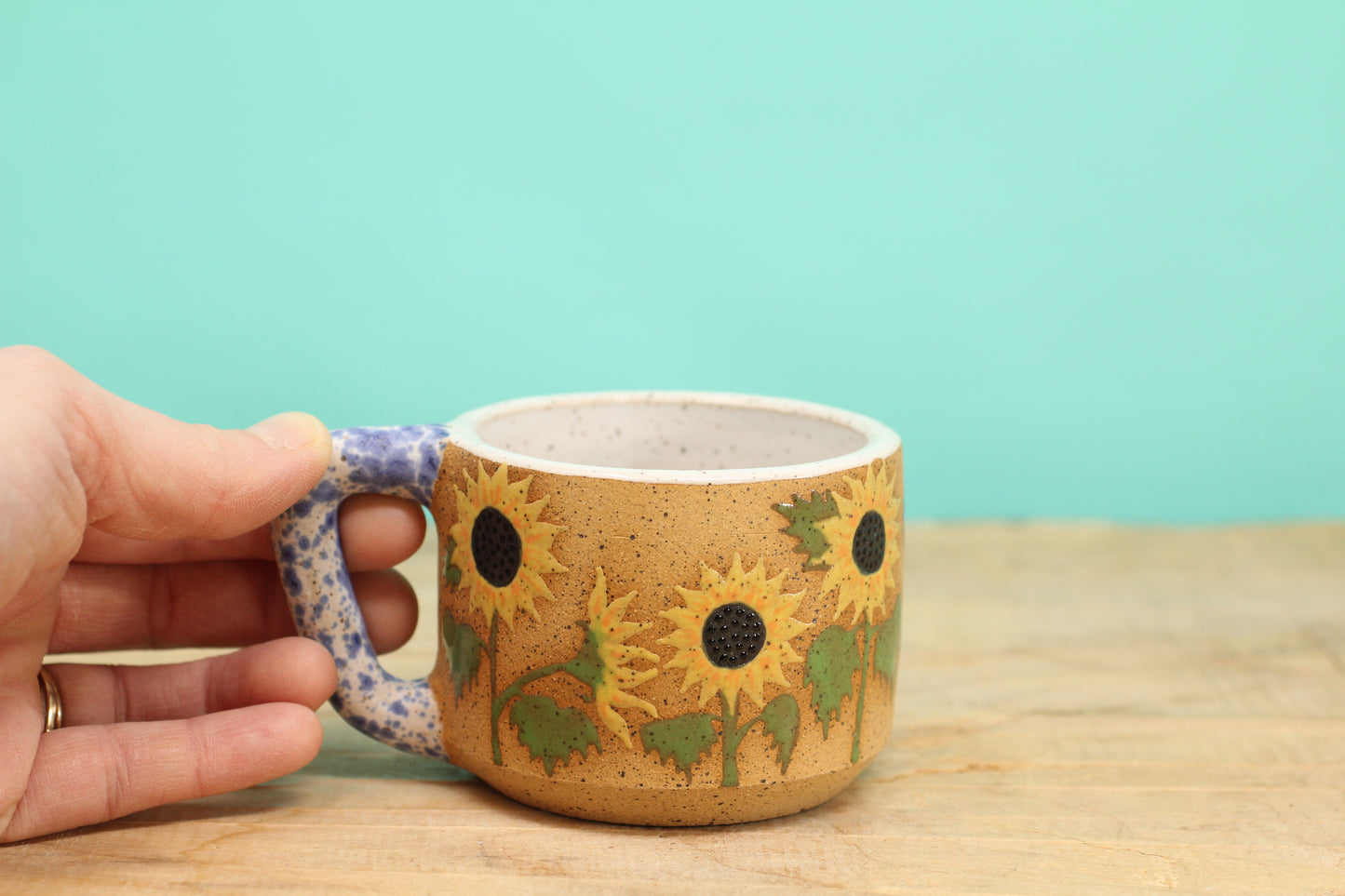 Wildflower Sunflower MINI Mug #206- (6 oz.)