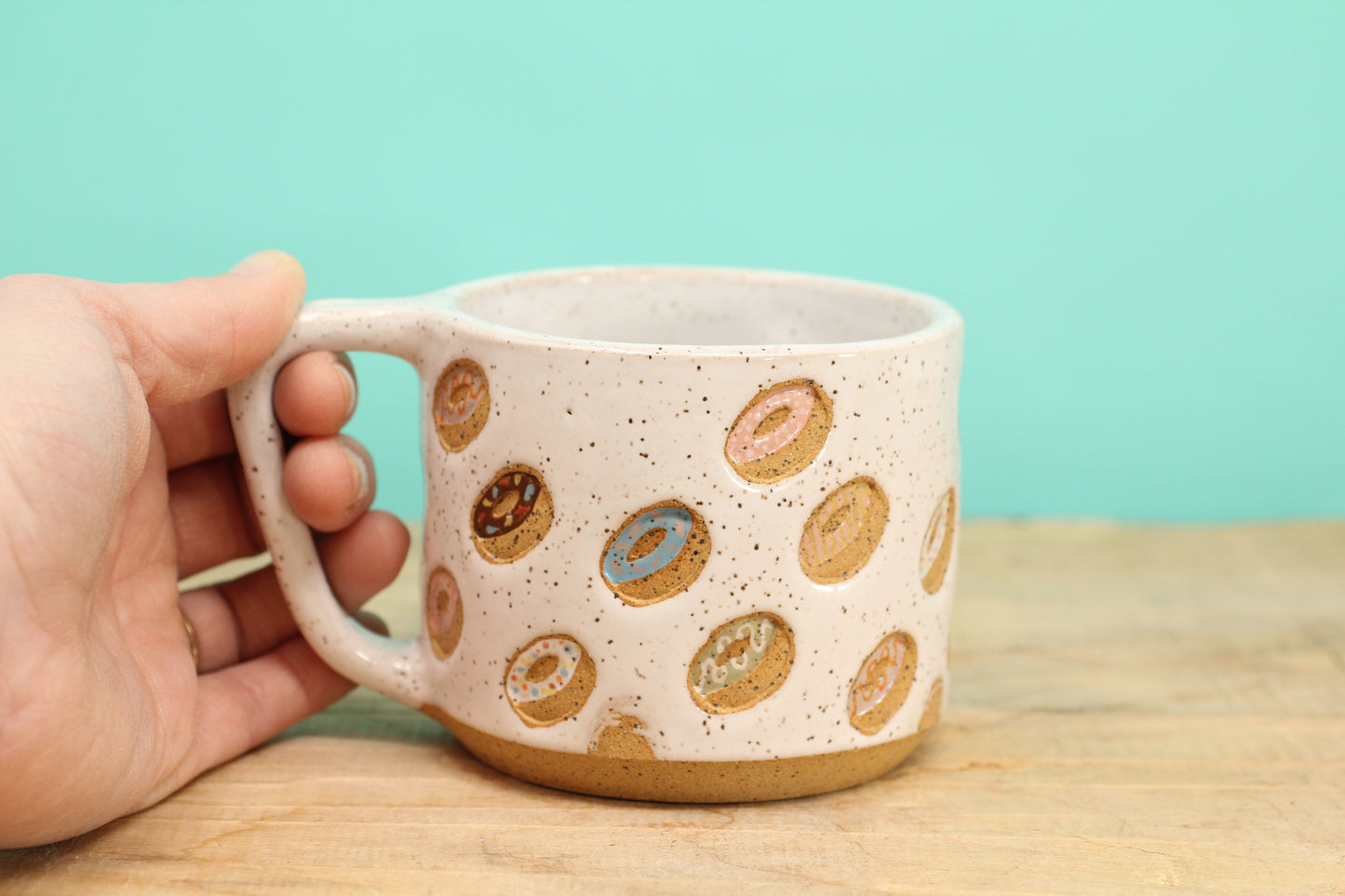 Donut Mug Speckled #208-(13 oz.)